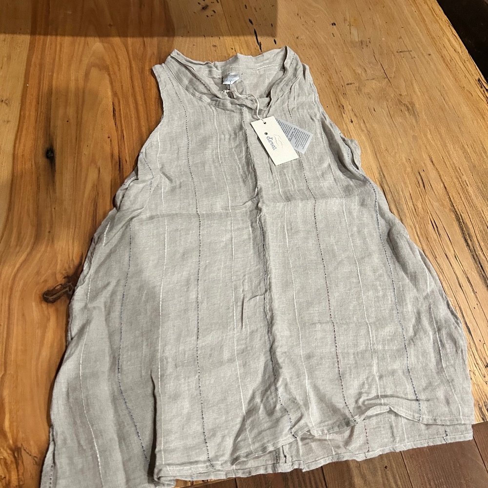 Designer linen tunic tank